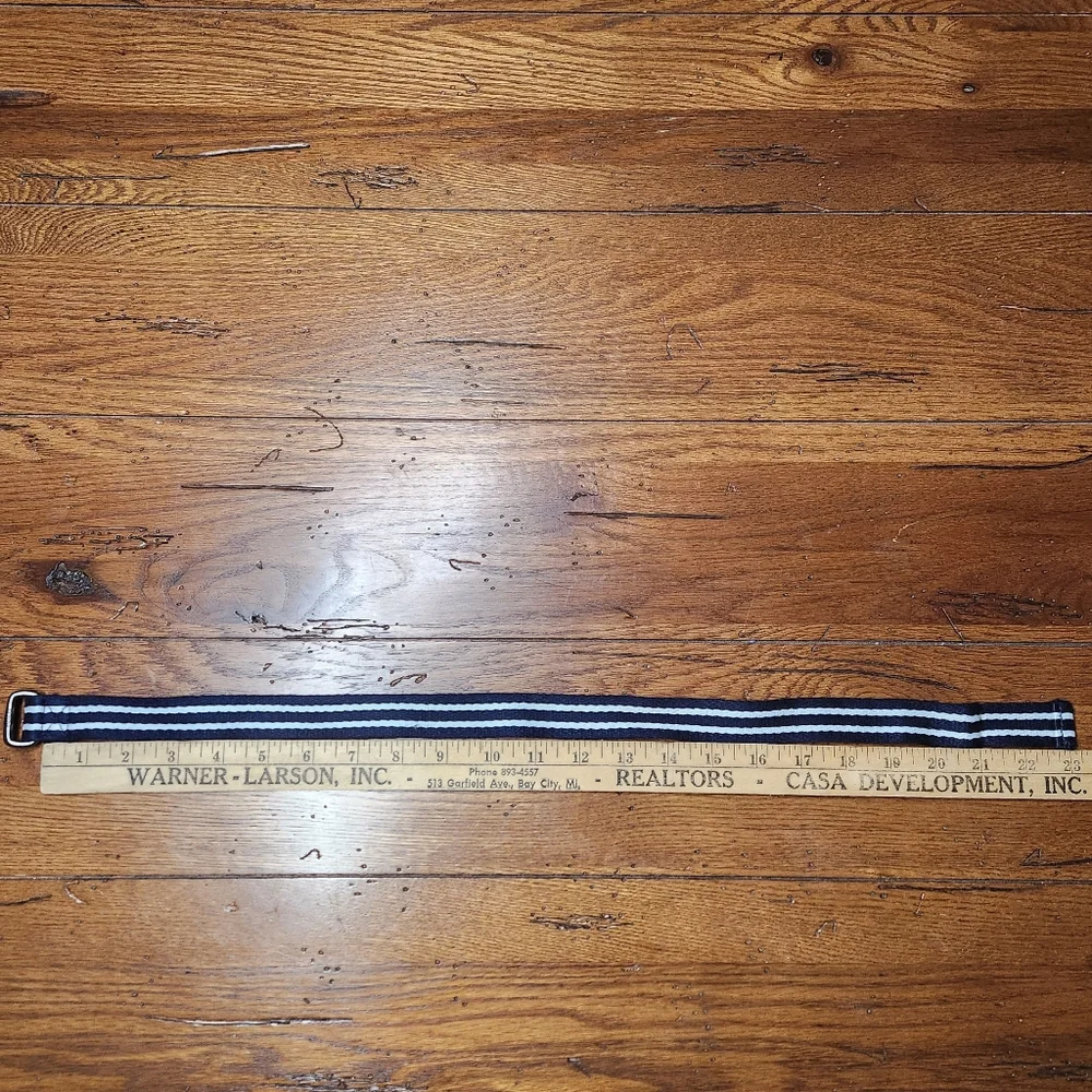 Polo Ralph Lauren Boys Adjustable Navy White Web Belt 23” 1” Wide